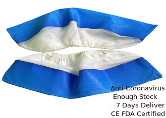 ประเทศจีน รองเท้าพลาสติก Anti Virus Blue ครอบคลุมวัสดุ PP CPE ประหยัดการดูแลสุขภาพ ผู้ผลิต