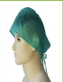ผ้าสปันบอนด์ทิ้งหมวกขัดพื้น Bouffant แรงดึงสูง 61x14 ซม ผู้ผลิต