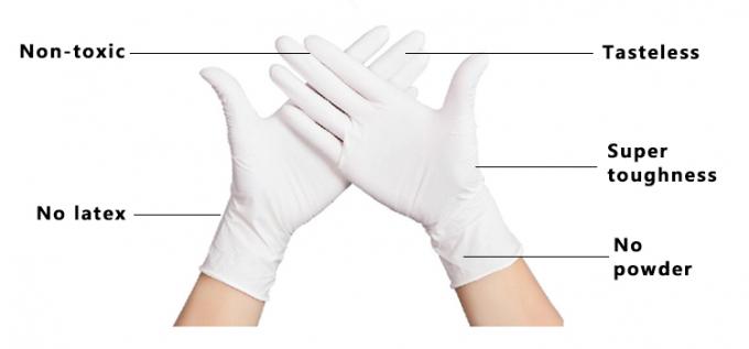 สลิปทนความปลอดภัยถุงมือไวนิลที่ใช้แล้วทิ้งการตรวจสอบถุงมือแพทย์